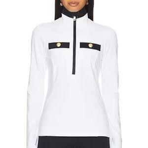Goldbergh White and Black Long Sleeve Top